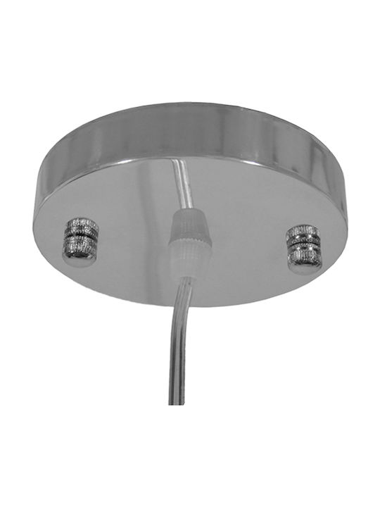 GloboStar Crescent Hängelampe Beige Glocke mit Fassung E27 30x20x35cm.