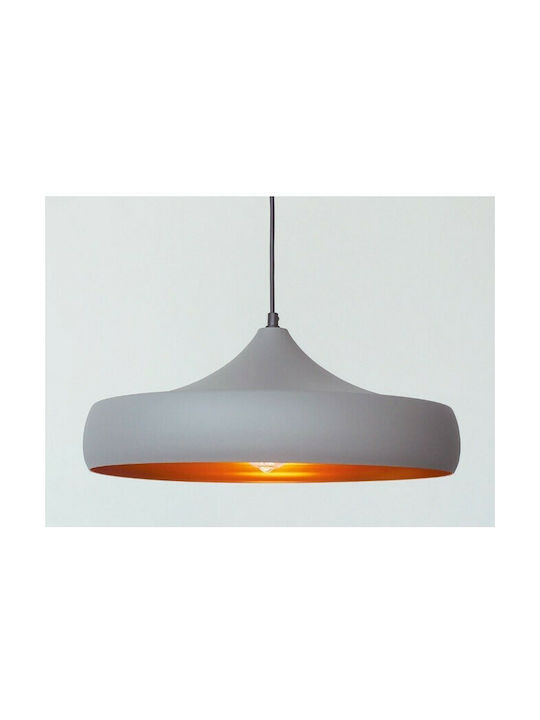 Aca Pendant Light Single-Light Bell for Socket E27 Gray