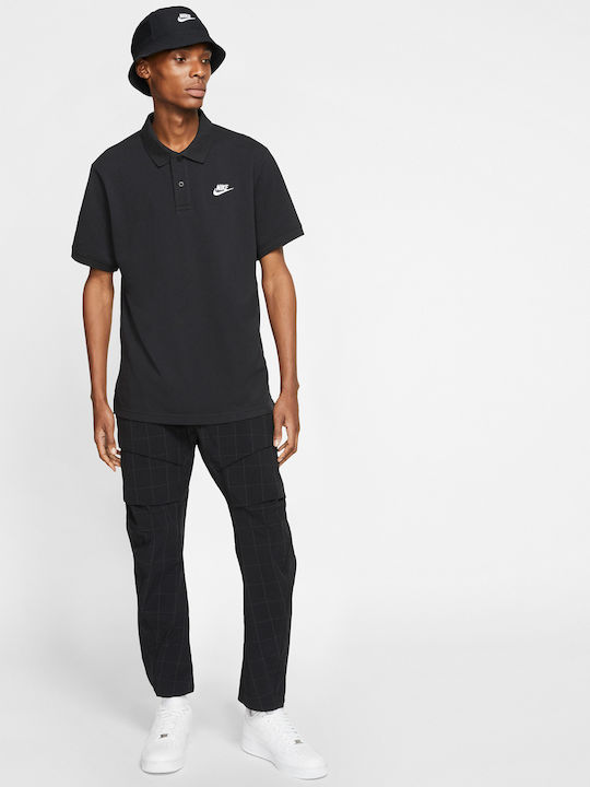 Sportswear Club Essentials Polo Athletic Short Sleeve Black Blouse