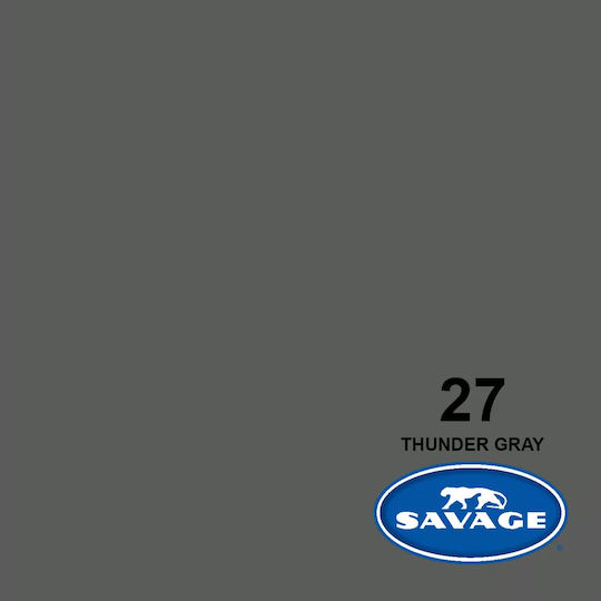 Savage 27-12 Φωτογραφικό Φόντο Χάρτινο 272x1100εκ. Thunder Gray