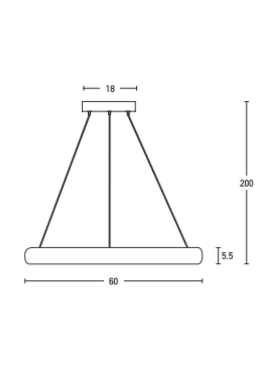 Zambelis Lights Hängende Deckenleuchte LED Federung Glocke Braun