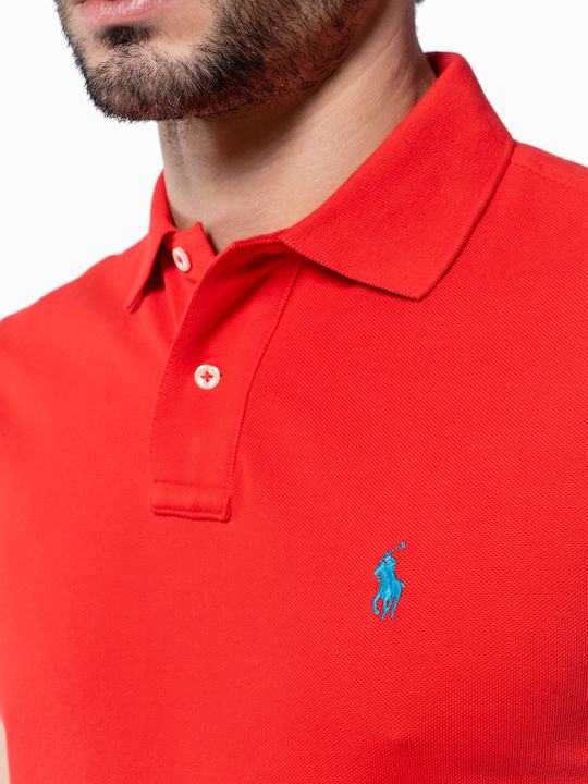 Polo Short Sleeve Blouse Red