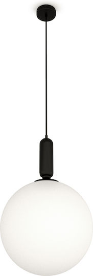 Viokef Neptune Pendant Light Black Ball with Socket E27 30x110x47cm