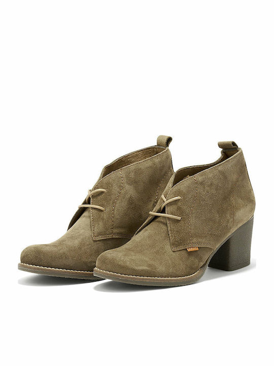 Suede Women's Ankle Boots with Medium Heel Puro