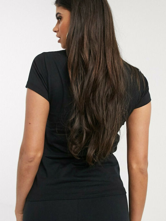 Essentials Stacked Γυναικείο T-shirt Μαύρο