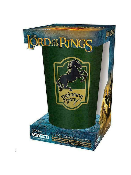 Abysse Lord of the Rings - Prancing Pony Ποτήρι Νερού / Μπύρας από Γυαλί σε Πράσινο Χρώμα 400ml