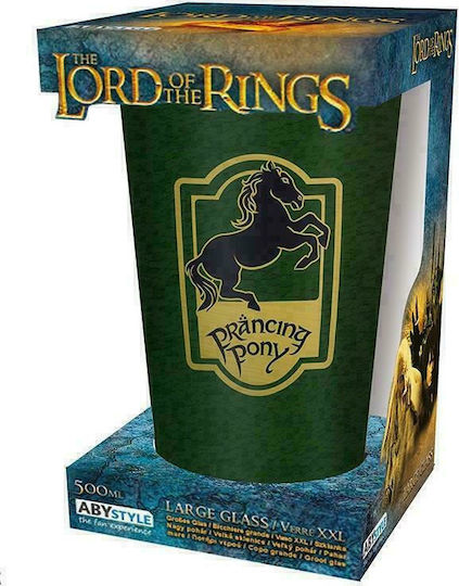 Abysse Lord Of The Rings - Prancing Pony Pahar Pentru Apa / Bere Din Sticlă Verde 400ml