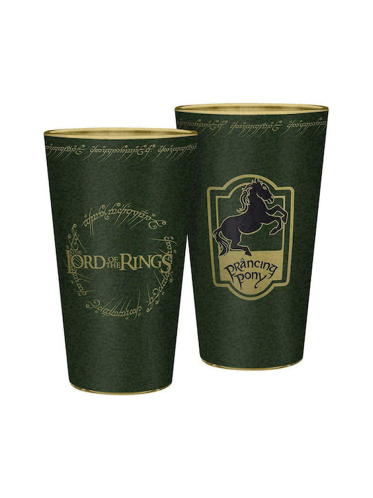 Abysse Lord of the Rings - Prancing Pony Glas aus Glas in Grün Farbe 400ml