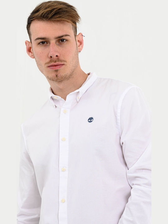 Ela River Oxford Long-sleeved Cotton Shirt White