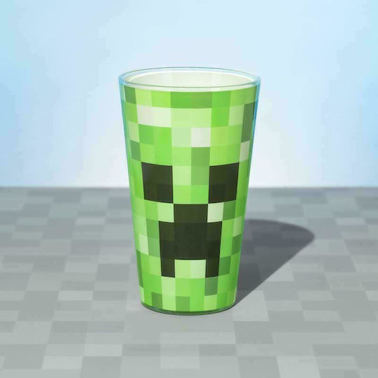 Paladone Minecraft Creeper Beer / Cocktail/Drinking / Water Glass in Green Color 450ml