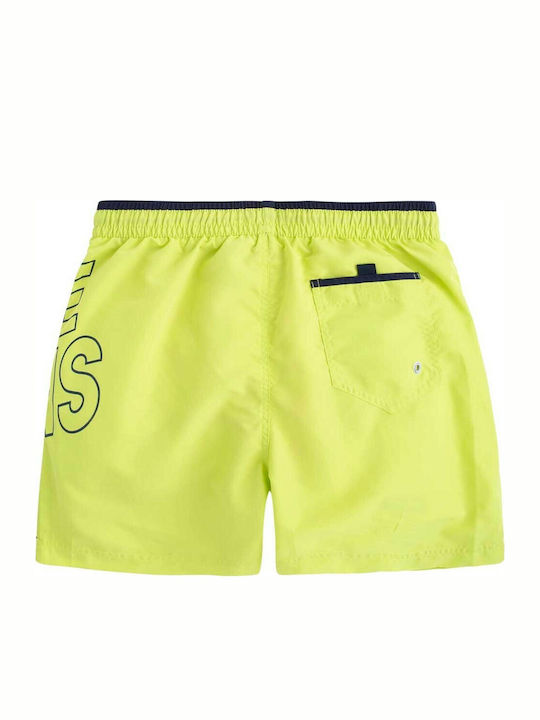 Gold Maxi Logo Men's Swimwear Shorts Yellow