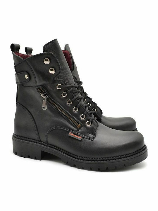 Leather Women's Ankle Boots Black
