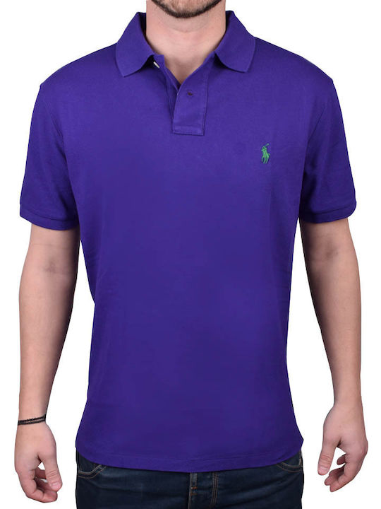 Polo Short Sleeve Blouse Purple