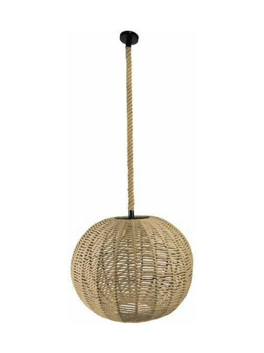 GloboStar Litton Ceiling Light Beige Grid with E27 Socket 60x45x45cm