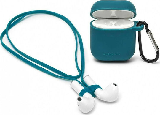 Legami Milano 'n Go Kit Задайте с кука Petrol Blue за Apple AirPods 1 / AirPods 2