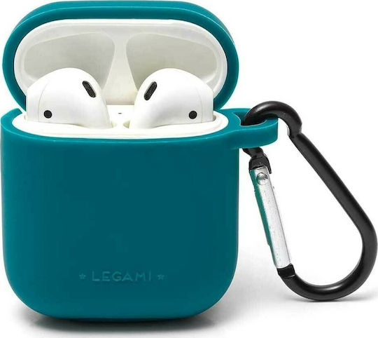 Legami Milano 'n Go Kit Задайте с кука Petrol Blue за Apple AirPods 1 / AirPods 2