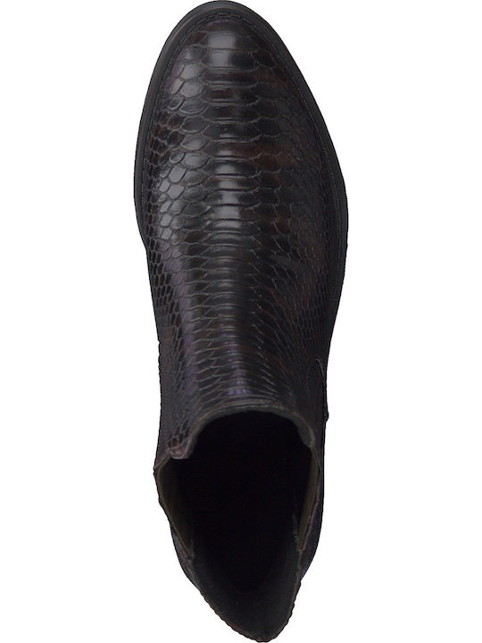 Damen Chelsea Stiefeletten mit mittlerem Absatz Schwarz