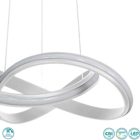 Wofi Salo Pendant Light White 45cm