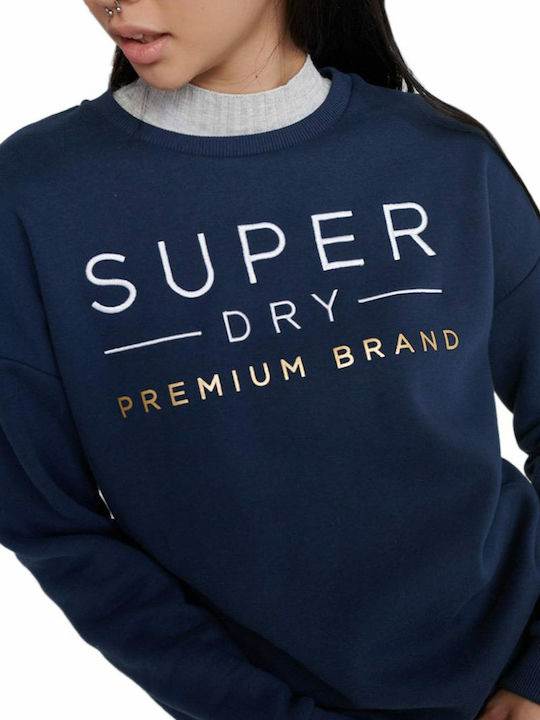 Applique Γυναικείο Φούτερ Navy Μπλε