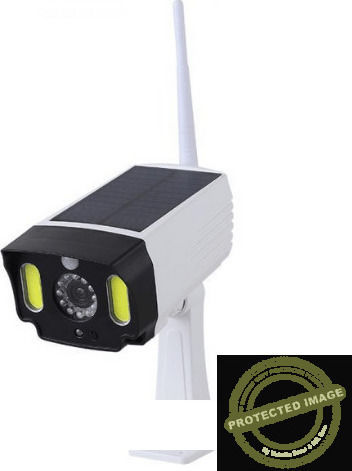 T-28 Solar Dummy Surveillance Bullet Camera with LED Lighting White