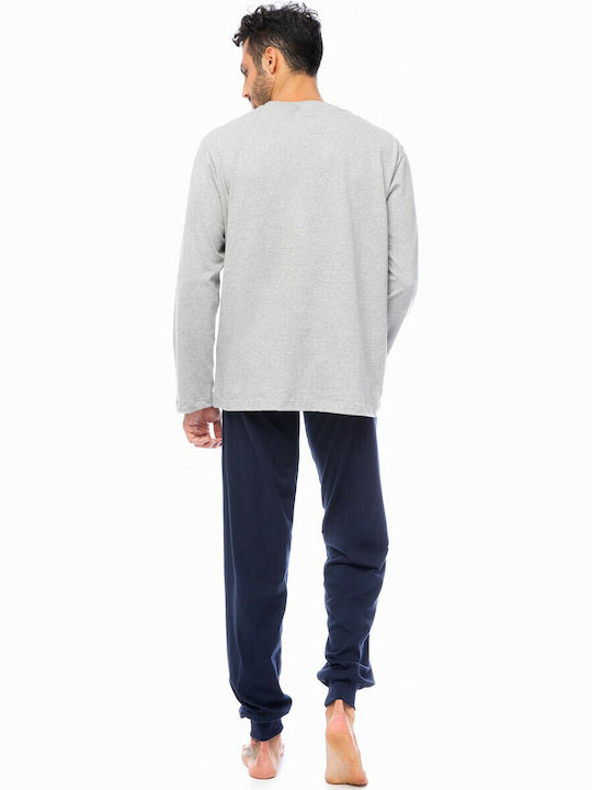 Minerva Men's Winter Pajama Pants Navy Blue