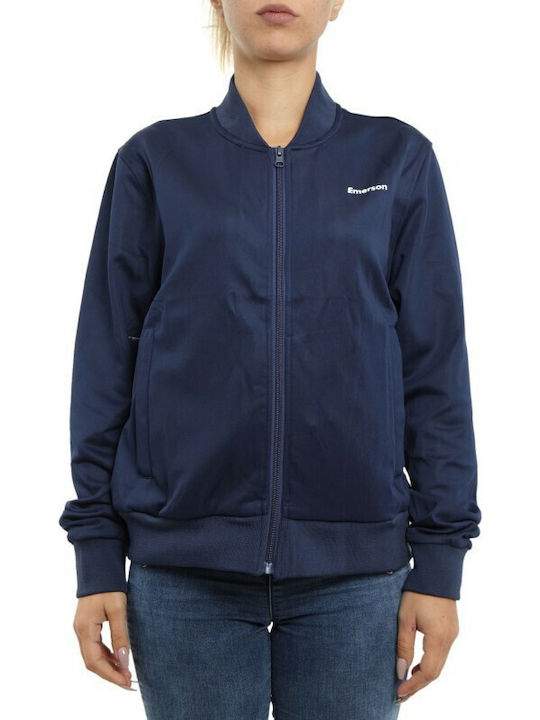 Kurzärmlige Damen-Sportliche Strickjacke Marineblau