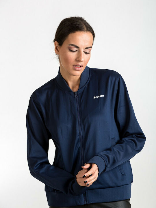 Kurzärmlige Damen-Sportliche Strickjacke Marineblau