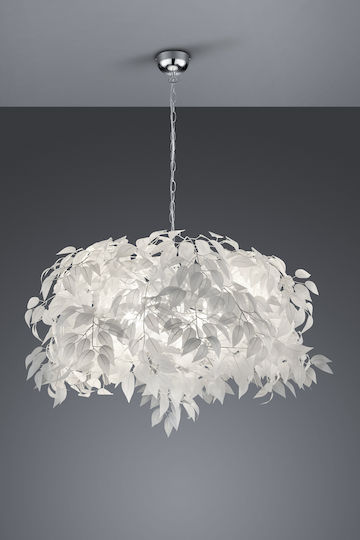 Trio Lighting Κρεμαστό Φωτιστικό Λευκό Καμπάνα με Ντουί E14 70x150εκ.