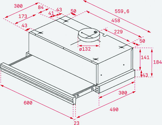 Teka CNL 6415 Plus Συρόμενος Απορροφητήρας 60cm Inox