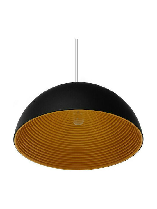 GloboStar Medea Висящо Таванно Осветително Тяло Златиста Камбанка с Цокъл E27 60x30x30см