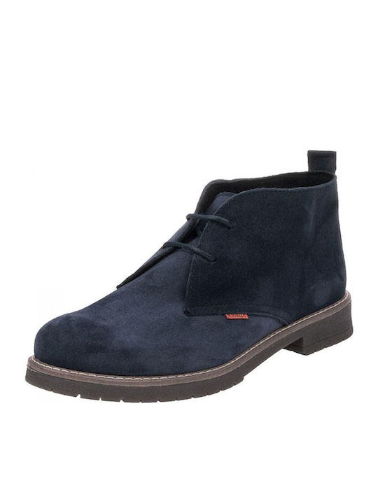 Suede Women's Ankle Boots Navy Blue