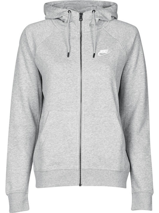 Sportswear Essentials Women's Sweatshirt Jacket Hooded Gray