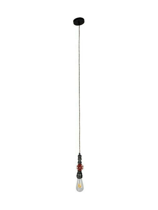 GloboStar Rubinetto Pendant Light Silver with Socket E27 5x7.5x20cm