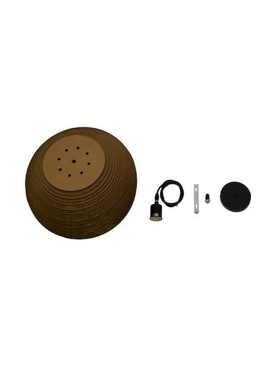 GloboStar Crete Brown Bell Pendant Ceiling Light with E27 Socket 40x34x34cm