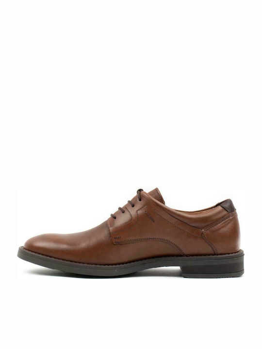 Damiani Men's Leather Casual Shoes Cognac 22-08-