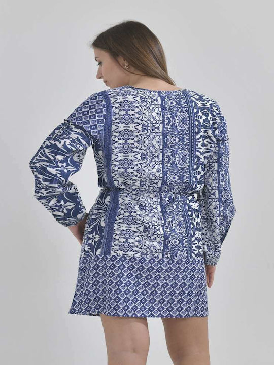 Ble Resort Collection Summer Mini Dress Blue