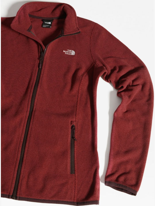 100 Glacier Women's Sweatshirt Jacket Burgundy