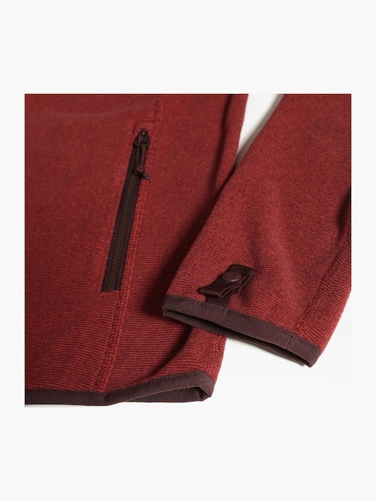 100 Glacier Women's Sweatshirt Jacket Burgundy