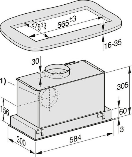 Miele DA 2360 Ventilation Mechanism 85.4cm Inox