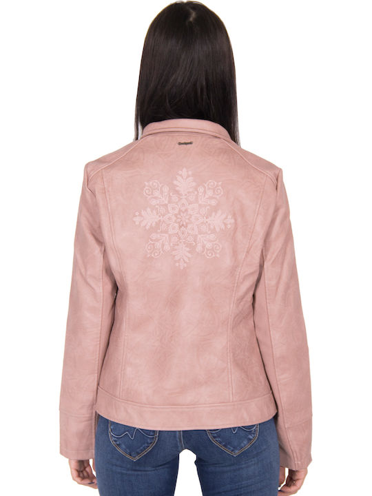 Dante Γυναικείο Biker Jacket Ροζ