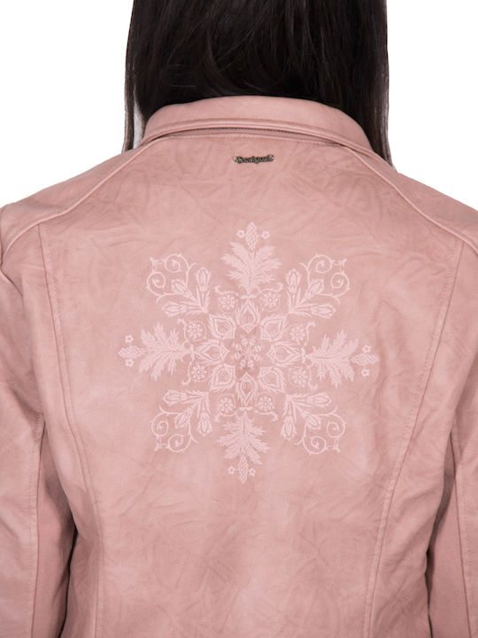 Dante Γυναικείο Biker Jacket Ροζ