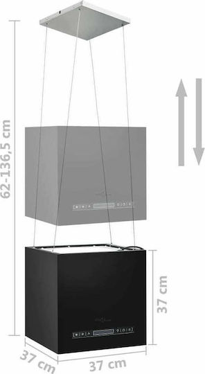 vidaXL Insel-Dunstabzug 37cm Inox