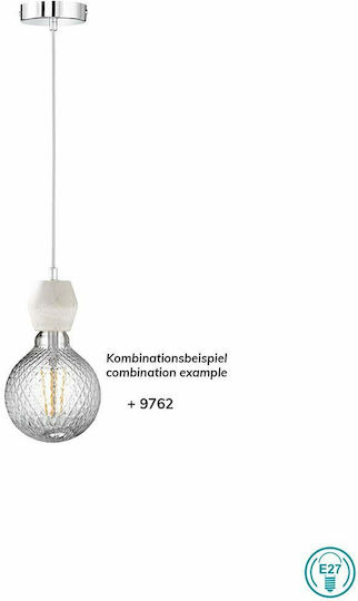 Wofi Luum Pendant Light Gray with Socket E27 10cm