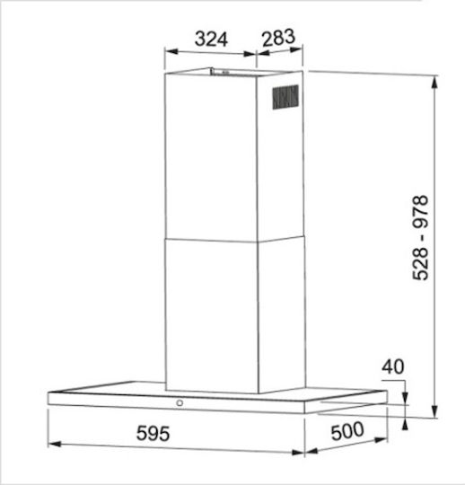 Franke Arno 60 XS/BK Απορροφητήρας Καμινάδα 60cm Inox