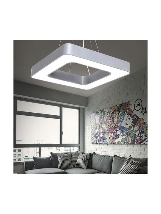 Atman Padova Κρεμαστό Φωτιστικό Ασημί LED 60x60x60εκ.