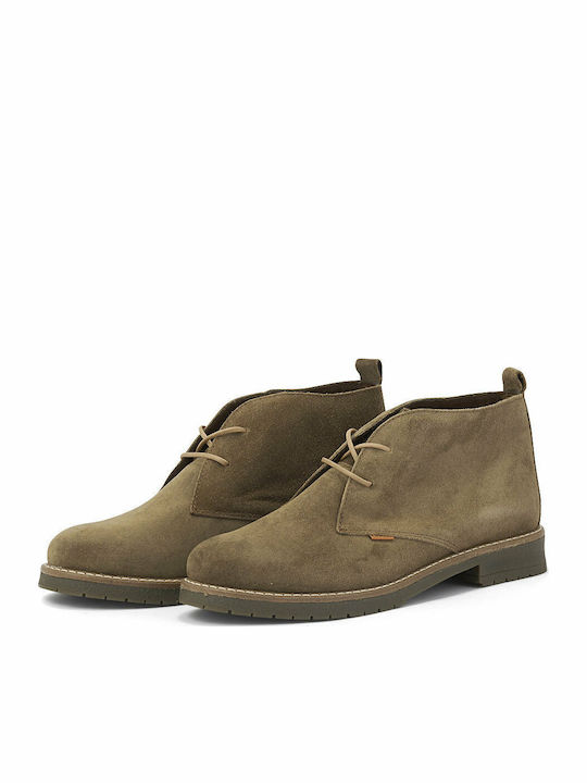 Suede Women's Ankle Boots Brown