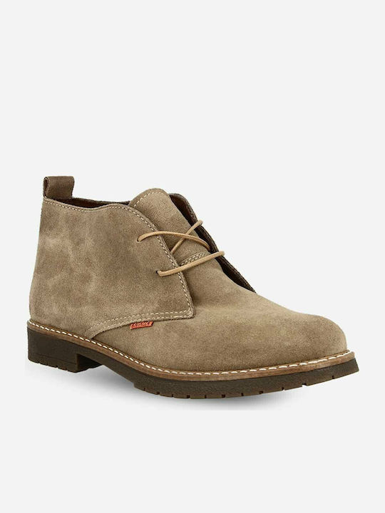 Suede Women's Ankle Boots Brown