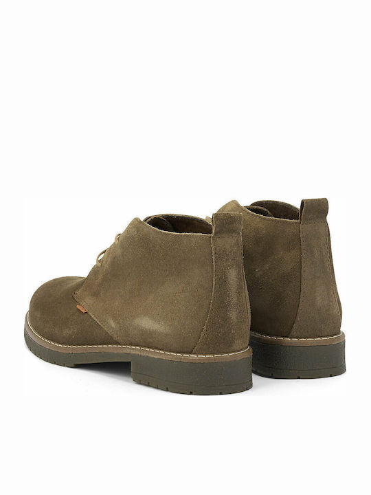 Suede Women's Ankle Boots Brown