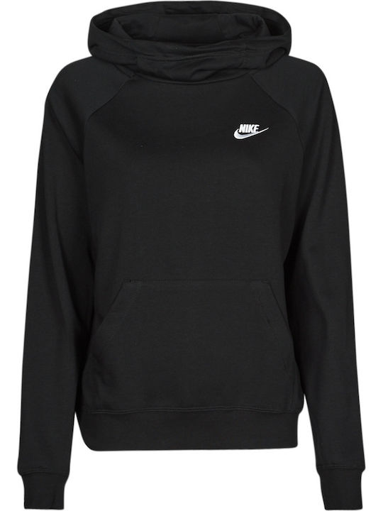 Sportswear Essentials Γυναικείο Φούτερ με Κουκούλα Μαύρο
