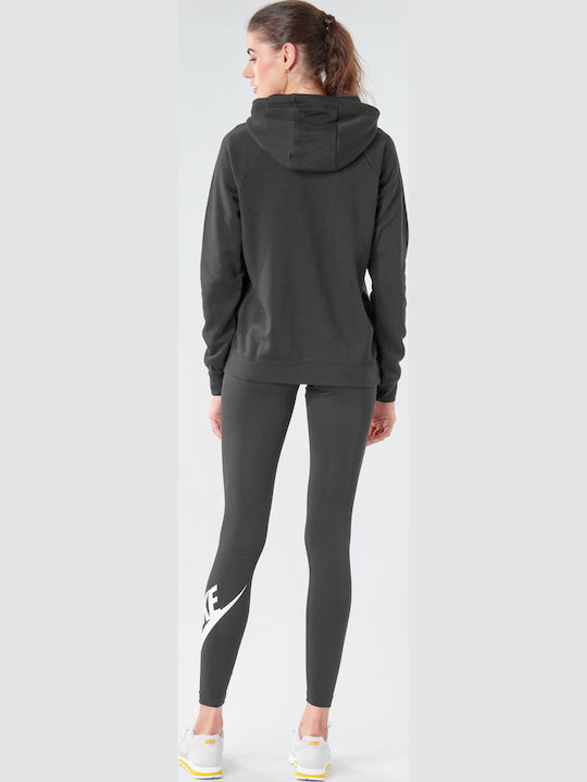 Sportswear Essentials Γυναικείο Φούτερ με Κουκούλα Μαύρο